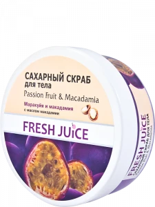 ЭЛЬФА Fresh Juice Сахарный скраб для тела Passion Fruit & Macadamia (Маракуйя и