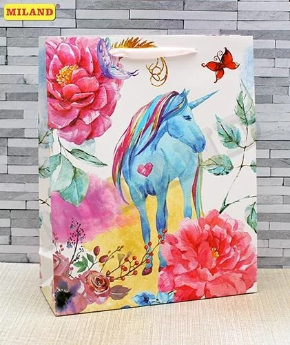 Пакет подарочный Dream Cards с мат лам 26.4х32.7х13.6 Сказочный единорог Пакет подарочный Dream Cards с мат лам 26.4х32.7х13.6 Сказочный единорог
