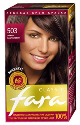 Фара -classic 503 тем.каштан 135мл.краска для волос*3/15
