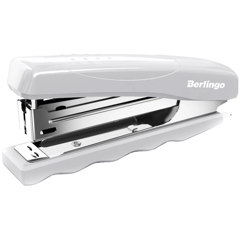 Степлер №10 Berlingo "Comfort" до 16 листов, пластиковый корпус, серый