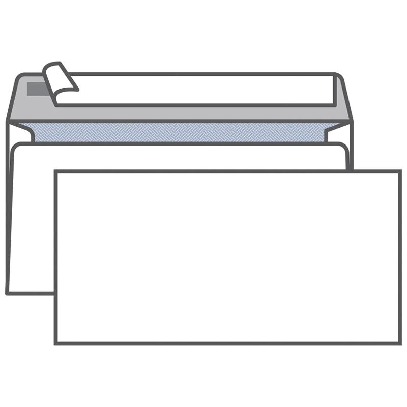 Конверт E65, KurtStrip, 110*220мм, б/подсказа, б/окна, отр. лента, внутр.