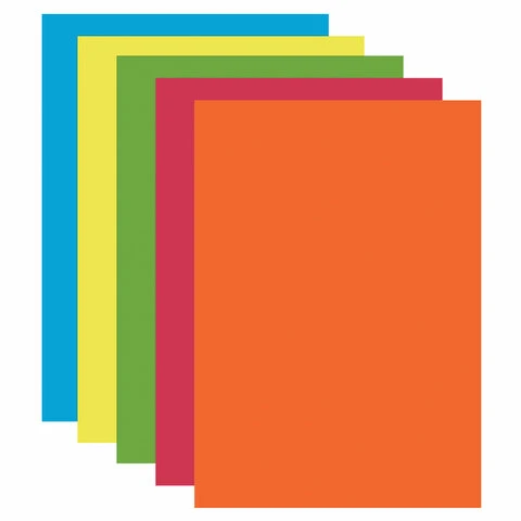 Бумага цветная DOUBLE A, А4, 80 г/м2, 500 л. (5 цветов x 100 листов), микс