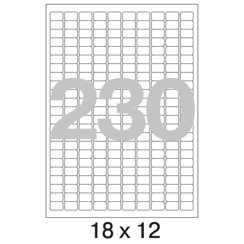 Этикетки самоклеящиеся Office Label 18х12 мм/230шт. на листе А4 50 листов