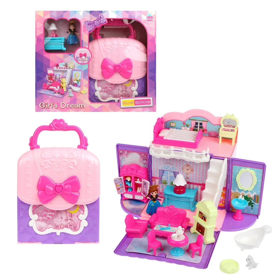 Домик с набором аксесс., в комплекте  27 предметов. 8988