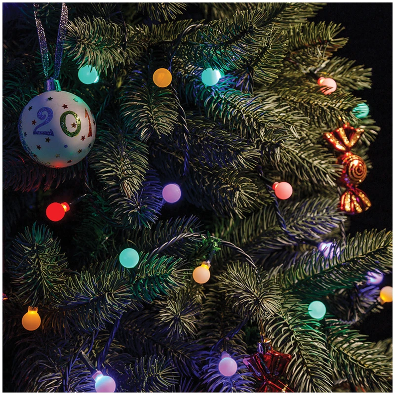 Электрогирлянда "Мультишарики", 30 ламп, RGB, 5м