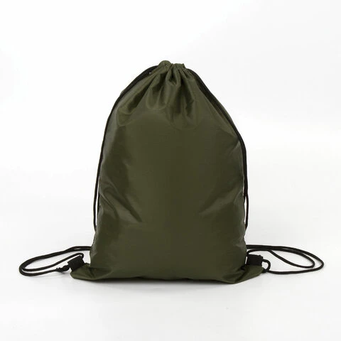 Сумка для обуви BRAUBERG ПРОЧНАЯ, на шнурке, хаки, 42x33 см, 270289