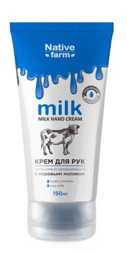 Family Cosmetics Milk NATIVE FARM Крем для рук интенсивно увлажняющий с КОРОВЬИМ