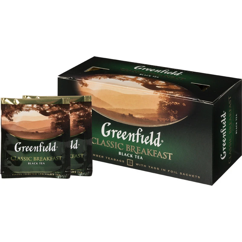 Чай Greenfield Classic Breakfast черный фольгир. 25пак/уп 0354-15 Чай Greenfield Classic Breakfast черный фольгир. 25пак/уп 0354-15