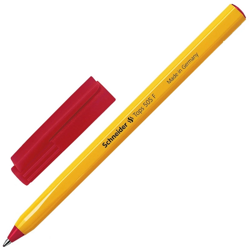 Ручка шариковая SCHNEIDER Tops 505 F однораз. красный ст. 0,4мм Германия
