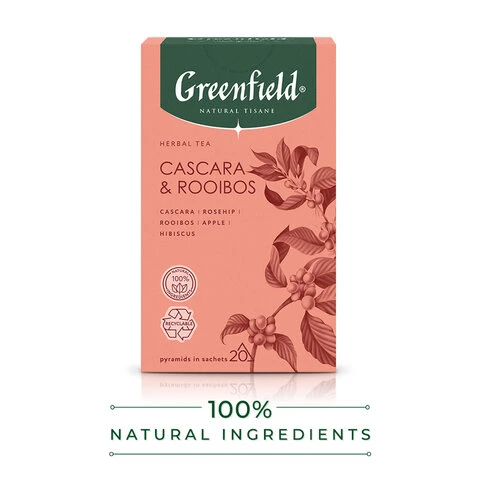 Чай GREENFIELD Natural Tisane "Cascara & Rooibos" травяной, 20