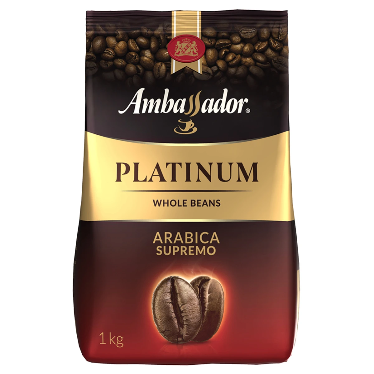 Кофе в зернах Ambassador "Platinum", пакет, 1кг.