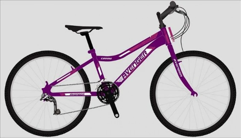 Велосипед 20" AVENGER C200W (7-скоростей) фиолетовый (рама 11)