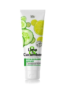 Iris Lime & Cucumber КРЕМ-БАЛЬЗАМ для ног с мочевиной 10,5% от мозолей и