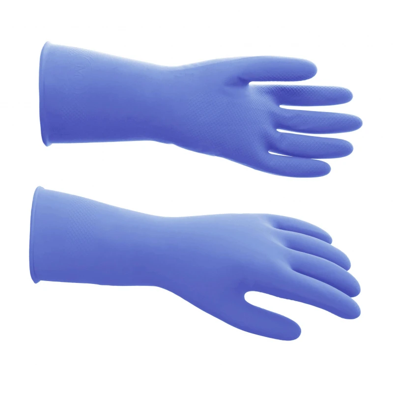 Перчатки латексные HQ Profiline многоразовые синие р.M