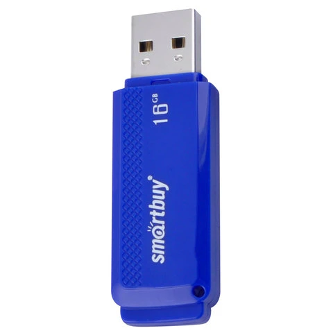 Флэш-диск 16 GB, SMARTBUY Dock, USB 2.0, синий, SB16GBDK-B