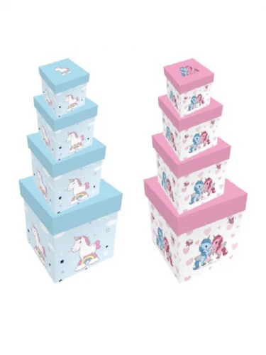 Коробка складная Волшебный единорог,20х20х20 см, в ассортименте ПП-6187