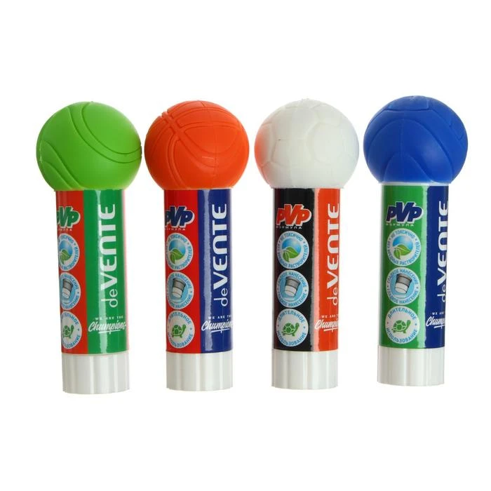 Клей-карандаш PVP 15 г, deVENTE Champions, быстросохнущий, фигурка на колпачке,
