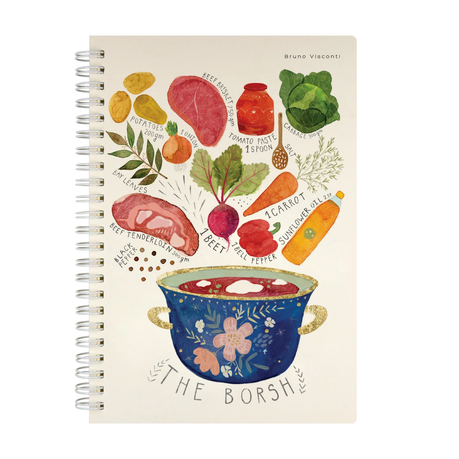 ТЕТРАДЬ НА ГРЕБНЕ, А5, Bruno Visconti "БОРЩ AS THE BORSH"60л. клетка ТЕТРАДЬ НА ГРЕБНЕ, А5, Bruno Visconti "БОРЩ AS THE BORSH"60л. клетка