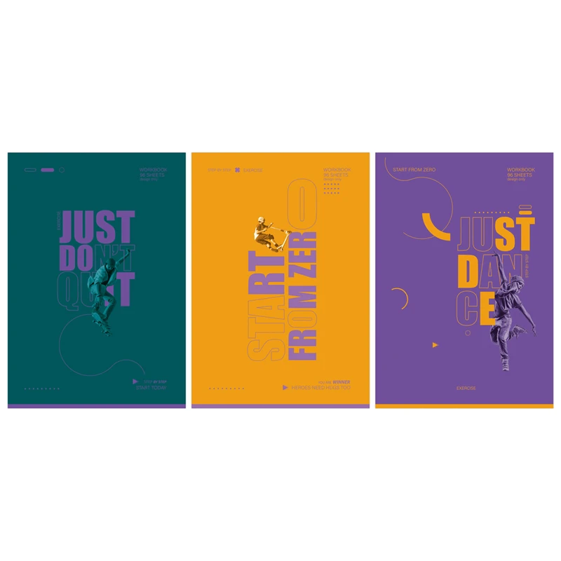 Тетрадь 96 листов, А4, линия BG "Начни с нуля", выборочный лак