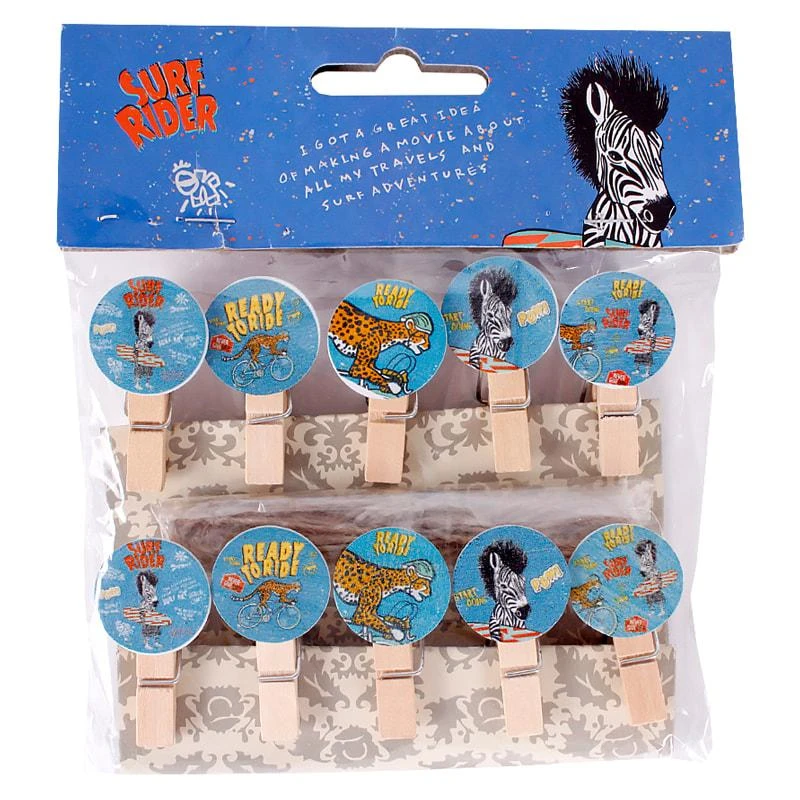 Прищепки декоративные, 10шт., "SWAG". HPR105 Прищепки декоративные, 10шт., "SWAG". HPR105