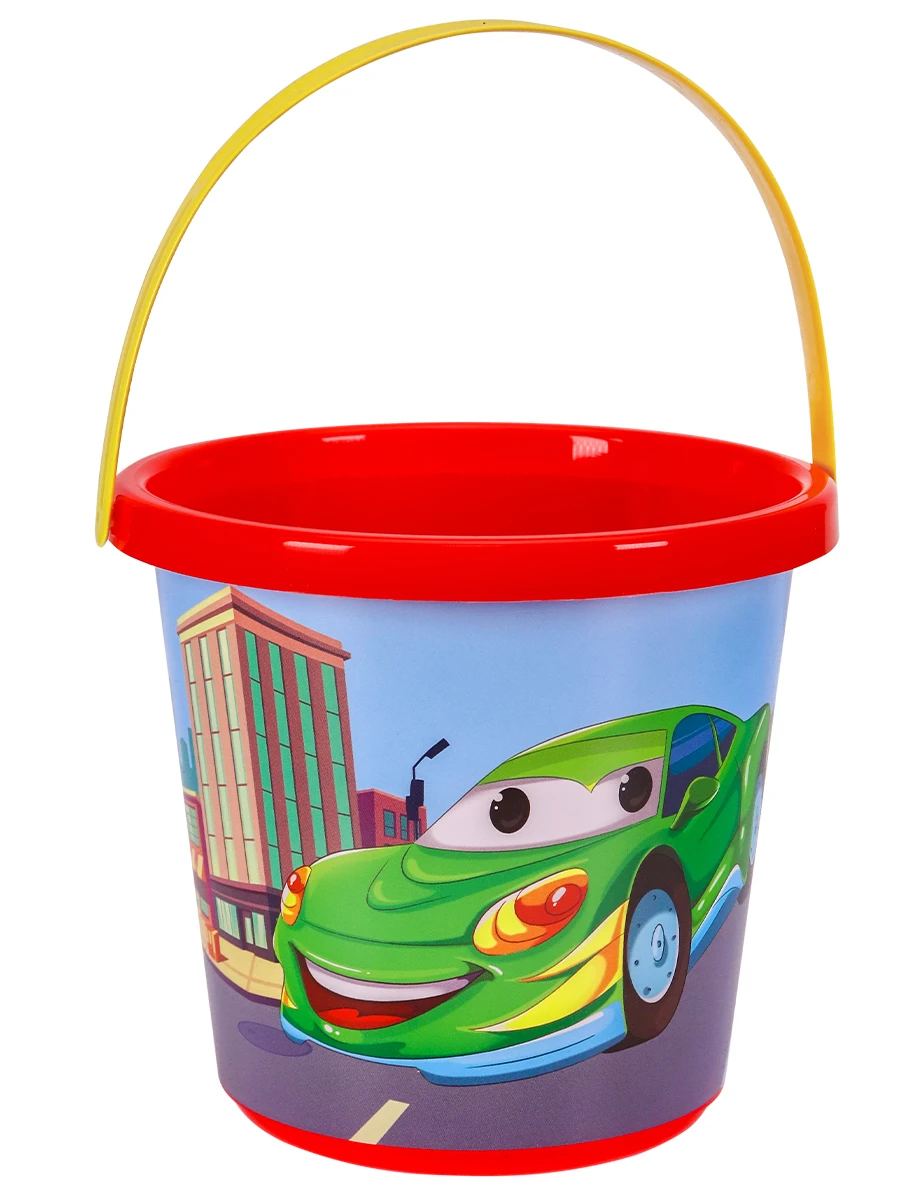 Ведро №8 с картинкой 0,85л. ГОНКИ (арт.ИП-0783)
