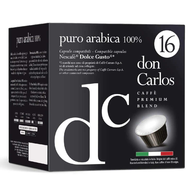 Кофе в капсулах Don Carlos Puro Arabica 100% (DG) 16шт/уп