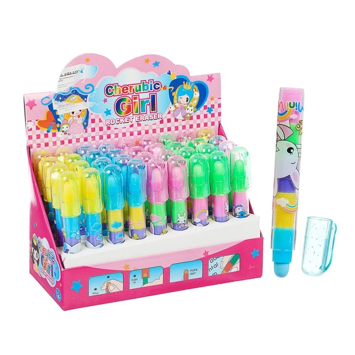 Ластик - карандаш ERASERS Exam Grade, фигурный, выдвижной, МИКС