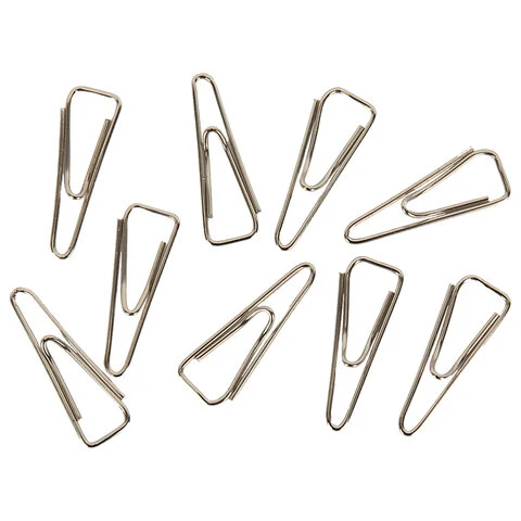 Скрепки 31 мм с загнутым краем треугольные 100 шт., оцинкованные, GLOBUS,