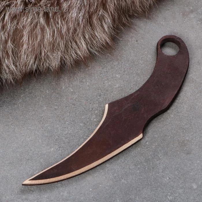 Сувенирное деревянное оружие "Керамбит", 22 см, массив бука Сувенирное деревянное оружие "Керамбит", 22 см, массив бука