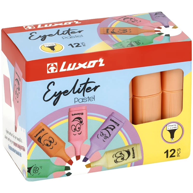 Текстовыделители Luxor "Eyeliter Pastel" пастельный оранжевый,