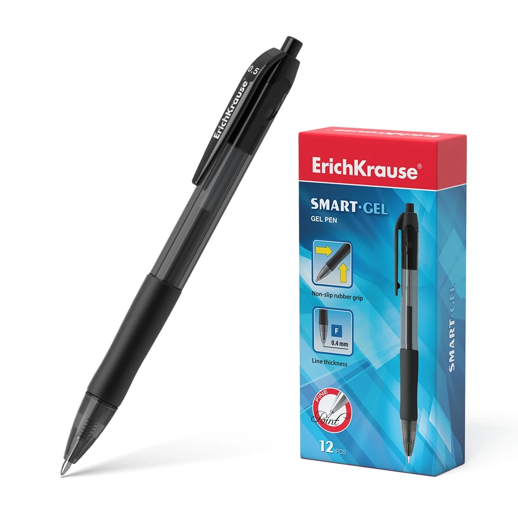 Ручка гелевая автоматическая ErichKrause® Smart-Gel, цвет чернил черный (в