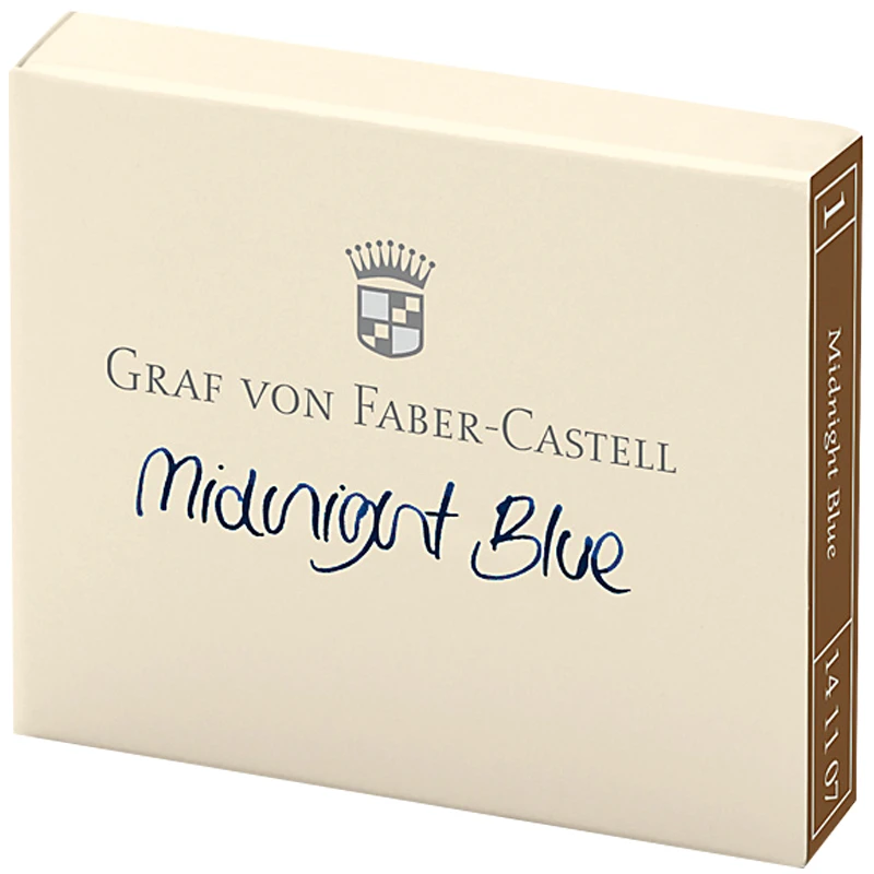 Картриджи чернильные Graf von Faber-Castell темно-синий, 6шт., картонная коробка