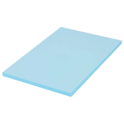 Бумага цветная BRAUBERG, А4, 80г/м, 100 л, пастель, голубая, для офисной