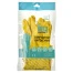 Перчатки латексные КЩС, прочные, хлопковое напыление, размер 7 S, малый, желтые,