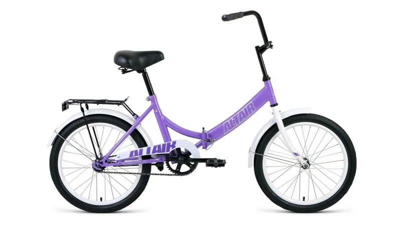Велосипед 20" FORWARD ALTAIR CITY (1-скорость) 2020-2021 фиолетовый/серый