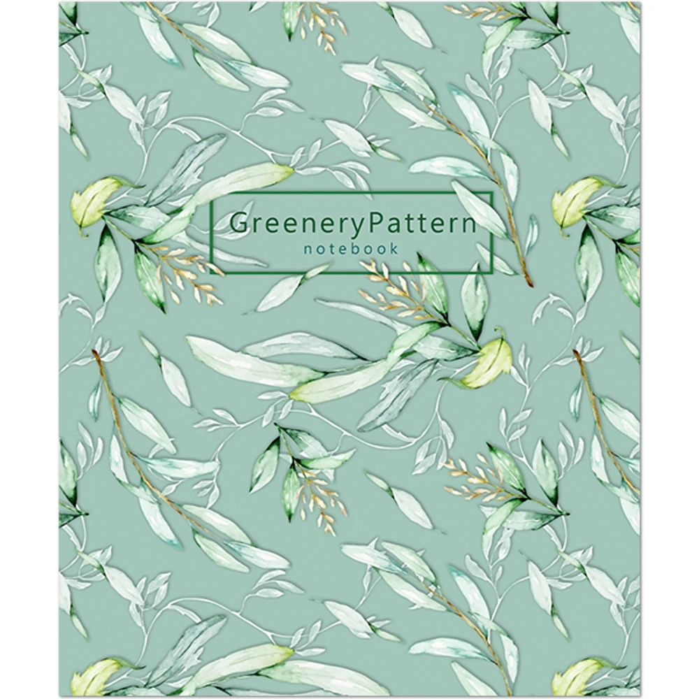 Тетрадь общая 48 листов, "Greenery Patterns"