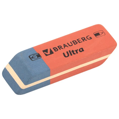 Ластики BRAUBERG "Ultra" 6 шт., размер ластика 41х14х8 мм,