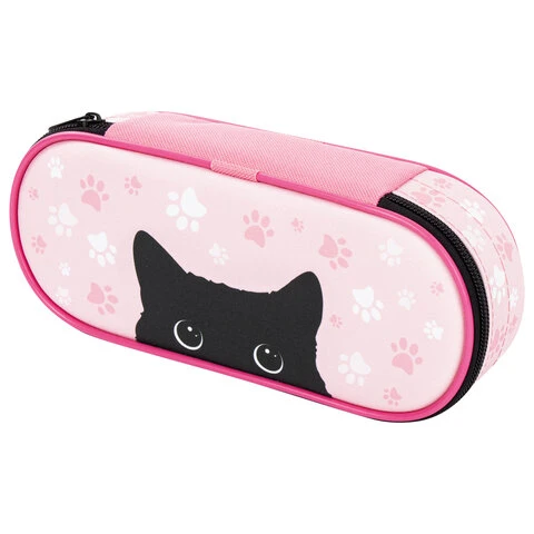 Пенал-футляр BRAUBERG, 1 отделение, ткань, 21x9x5 см, "Black Cat", Пенал-футляр BRAUBERG, 1 отделение, ткань, 21x9x5 см, "Black Cat",