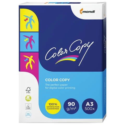 Бумага COLOR COPY, А3, 90 г/м2, 500 л., для полноцветной лазерной печати, А++,