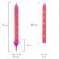 Набор свечей для торта 24 шт., 6 см, 24 держателя, розовые в горошек, ЗОЛОТАЯ