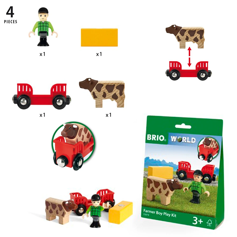 Игровой набор BRIO «Мальчик на ферме», 4 элемента. 33879