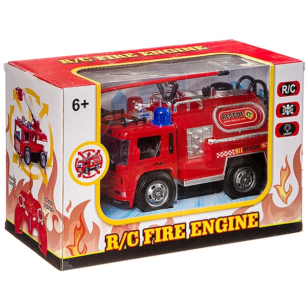 Упр. радио пожарная машина FullFunc, с аккум., светящ., ВОХ 27х12х18 см,
