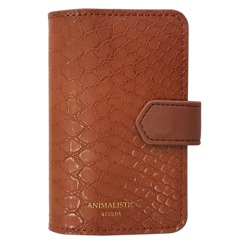 Визитница 77х105 мм, иск. кожа, на 1 окно. Animalistic IVZ052/brown