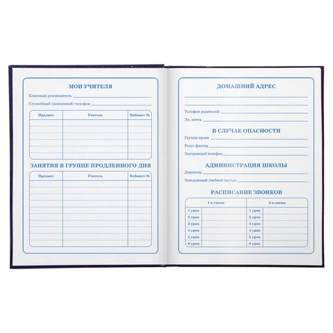 Дневник 1-4 класс, 48 л., твердый, ЮНЛАНДИЯ, глянцевая ламинация, с подсказом,