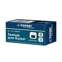 "Expert Complete" Зажим для бумаг ECBC-32 32 мм. черный