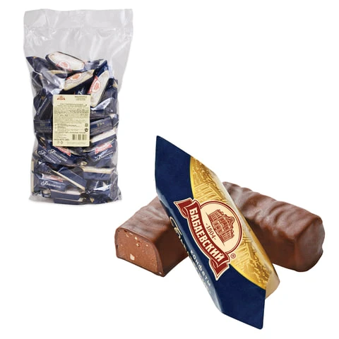 Конфеты шоколадные БАБАЕВСКИЙ с дробленым миндалем и вафельной крошкой, 1000 г,