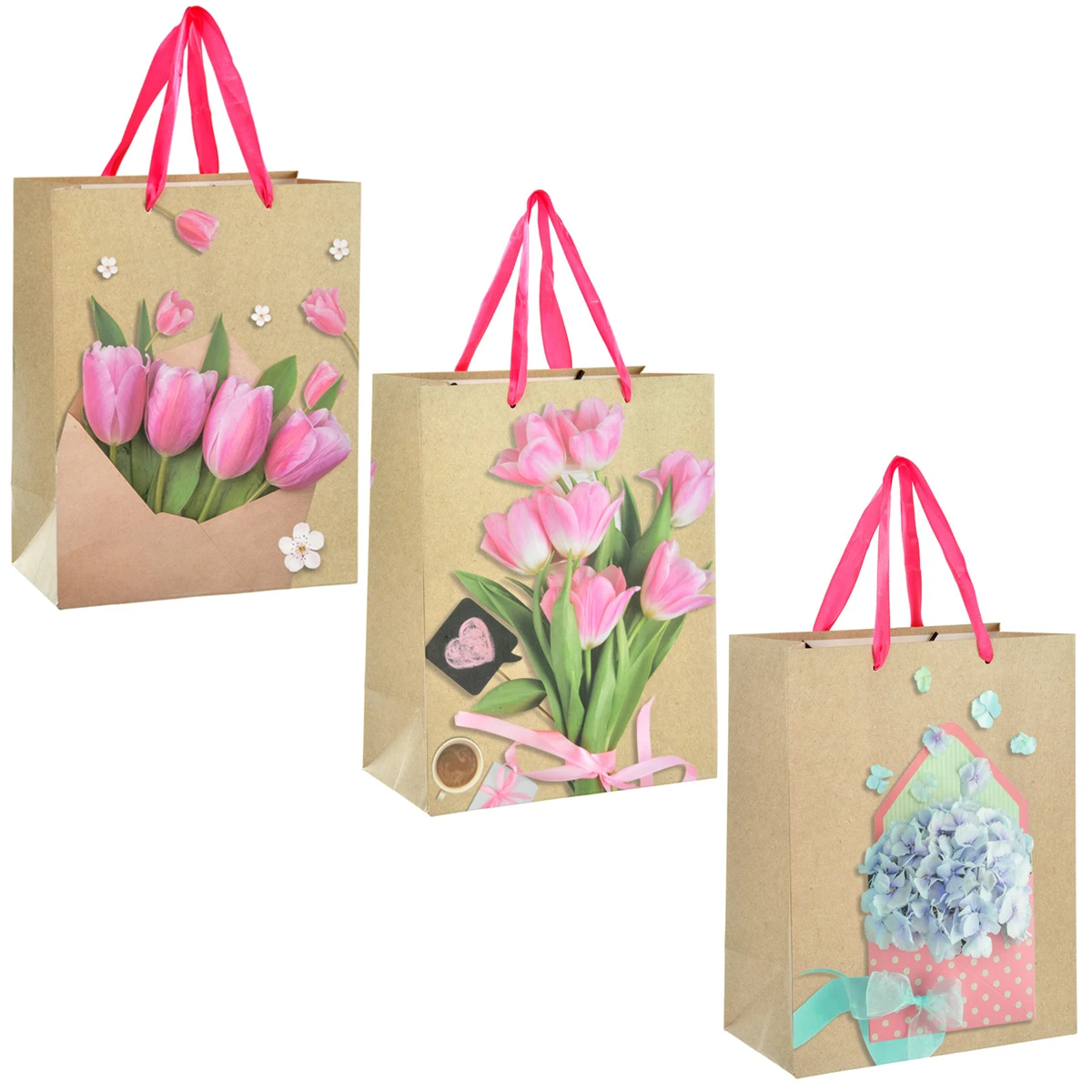 Подарочный пакет средний 17.8X22.9X9.8 см, ламинированный