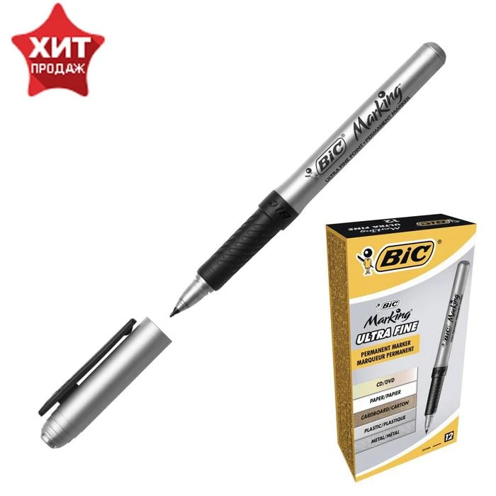 Перманентный маркер универсальный BIC Marking Ultra Fine, тонкое письмо,