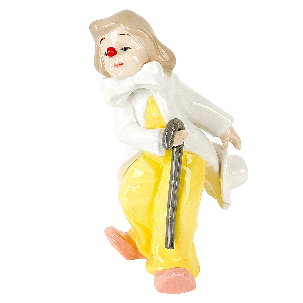 Фигурка декоративная "Клоун с тростью" 8*15*8,5см. (фарфор)