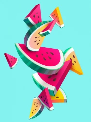 Optima Пакет подарочный с глянцевой ламинацией 22x31x10 см (ML) Арбузы, 128 г